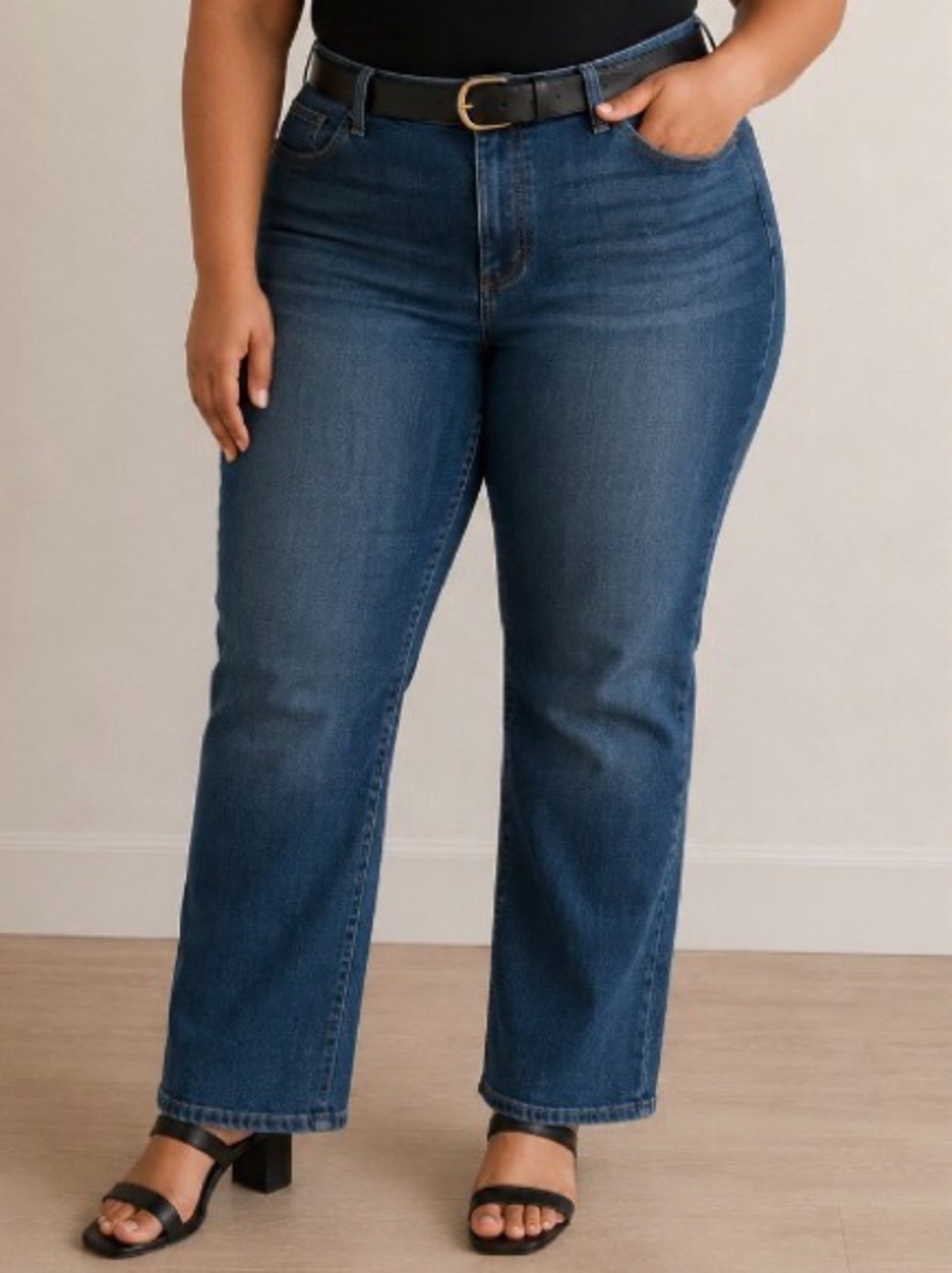 LEE Medium Wash Classic Fit Straight Leg Mid-rise Jeans Size 16S